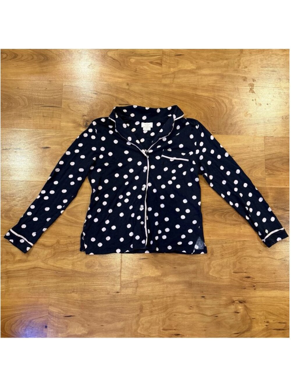 kate spade new york map Dream A Little Dream Pajama top Size S pink polka dot